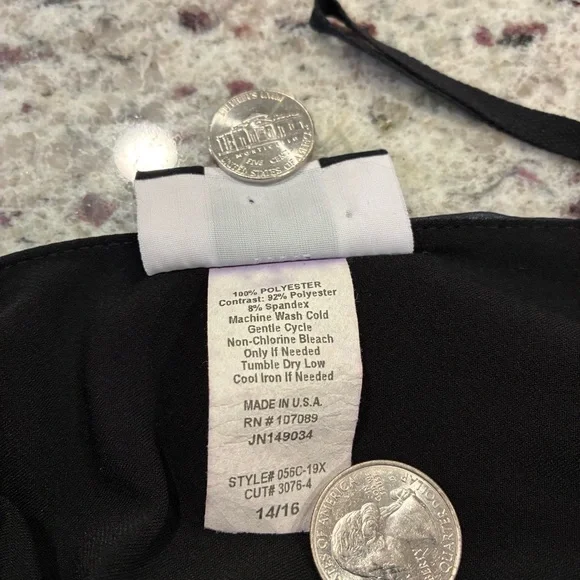 Studio 1940 Sheer Romantic Stylish Chiffon Purple Black Blouse Top Size 14/16 g - Picture 8 of 8